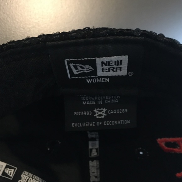 PINK FLORIDA MIAMI MARLINS black SEQUIN HAT - Picture 7 of 9